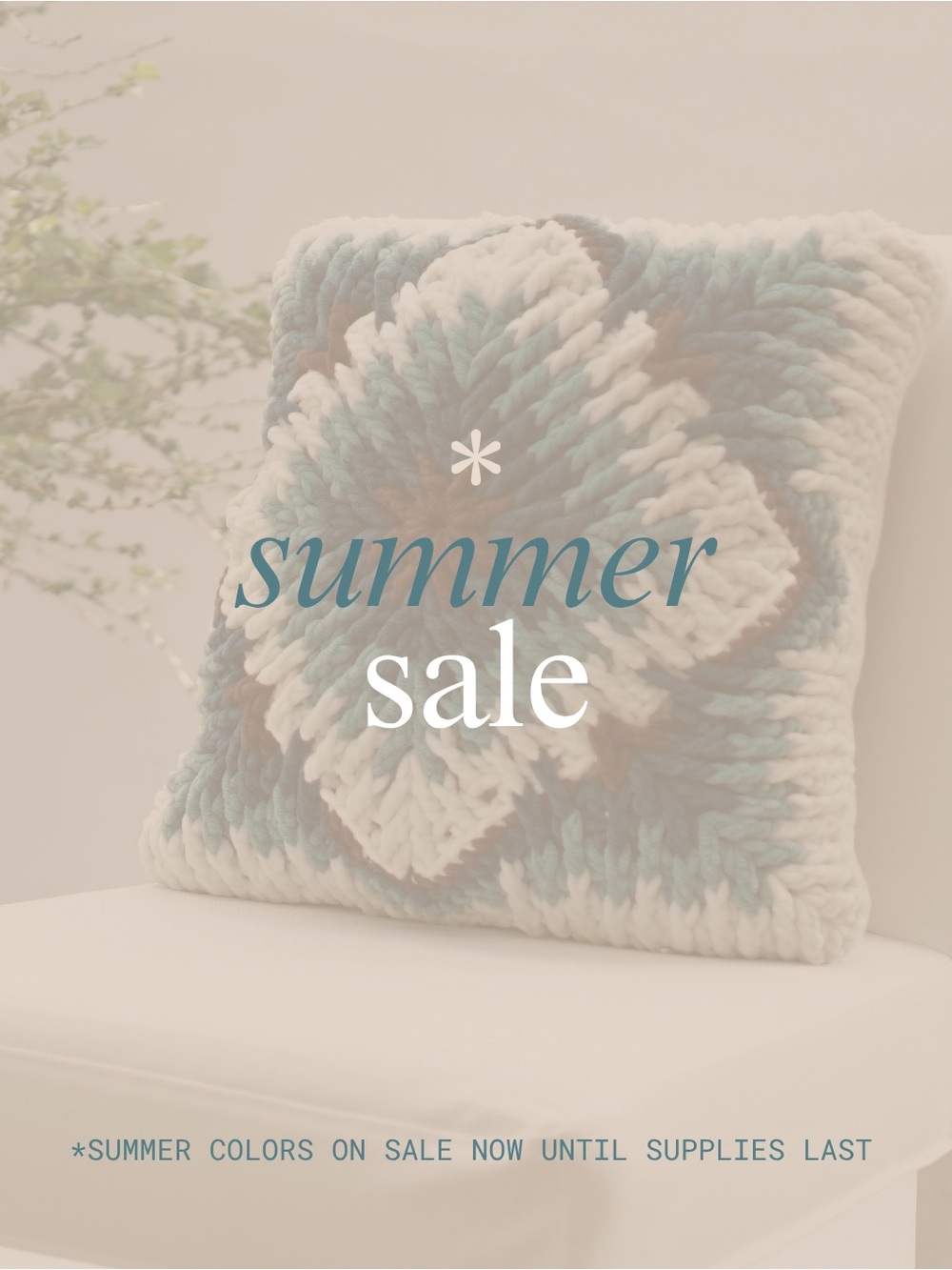 Chunky Knit Luxury Decorative Pillow in Summer Colors - Home Bedding